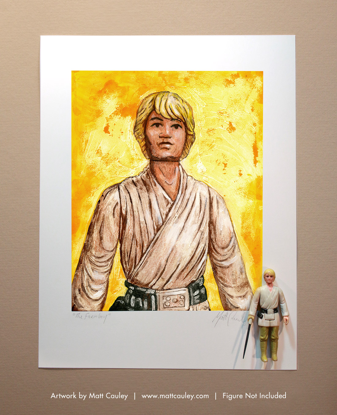 Star Wars Luke Farmboy Vintage Kenner Action Figure Original Art Print 3 75 Ebay