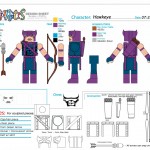 Marvel: Hawkeye Minimate Design (Control Art Only) – by Matt ‘Iron-Cow’ Cauley