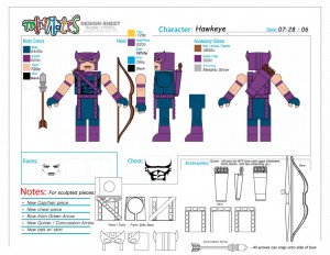 Marvel: Hawkeye Minimate Design (Control Art Only) - by Matt 'Iron-Cow' Cauley