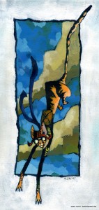 CATS SKETCHBOOK by Matt 'Iron-Cow' Cauley - "Parachute Cat"